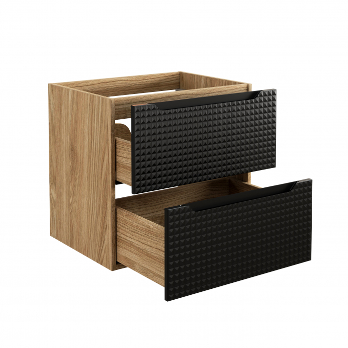 Masca lavoar baie 60 cm LUXOR BLACK 2 sertare 82-60-2S COMAD [3]