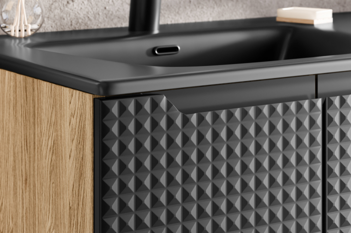 Masca lavoar baie 60 cm LUXOR BLACK 2 usi 82-60-2D COMAD [4]