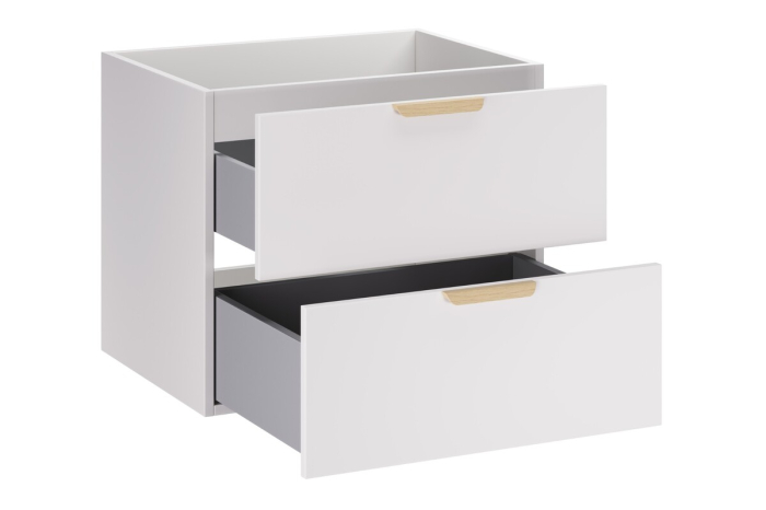 Masca Lavoar Aster White 80 cm, 2 Sertare, Alb Mat - COMAD [3]