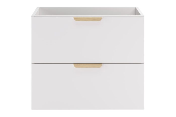Masca Lavoar Aster White 80 cm, 2 Sertare, Alb Mat - COMAD [2]
