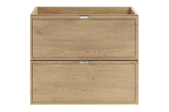 Masca Lavoar Terra Cremona 60 cm, 2 Sertare, MDF, Mâner Bară, Stejar Cremona - COMAD [2]