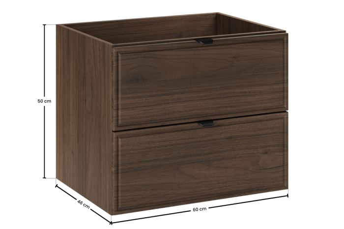 Masca lavoar 60cm 2 sertare Terra Villa Nuc Villa TERRA VILLA 82-60-46-2S COMAD [5]