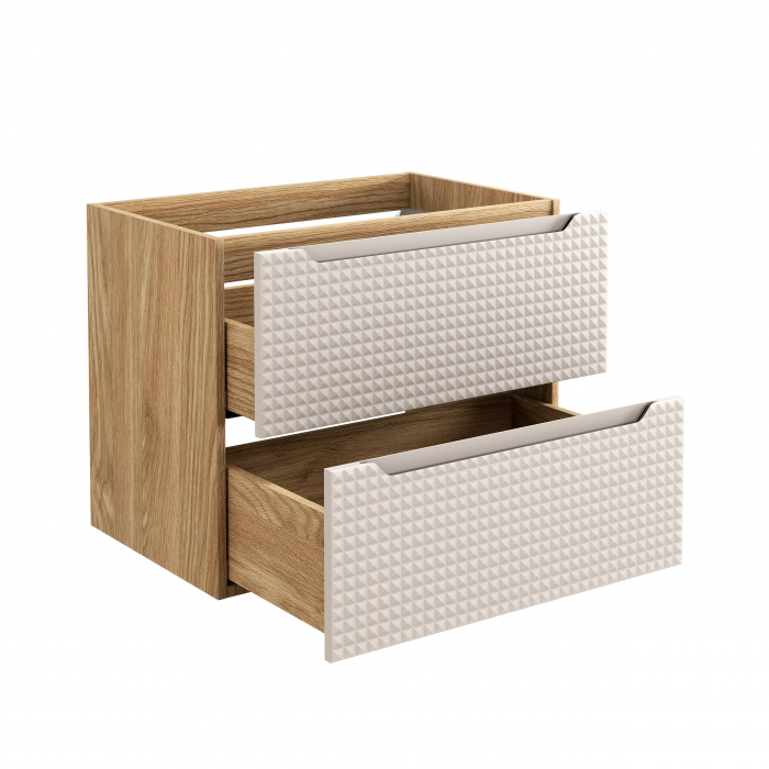 Masca lavoar baie 70 cm, 2 sertare, Luxor Beige, 82-70-2S, COMAD [3]