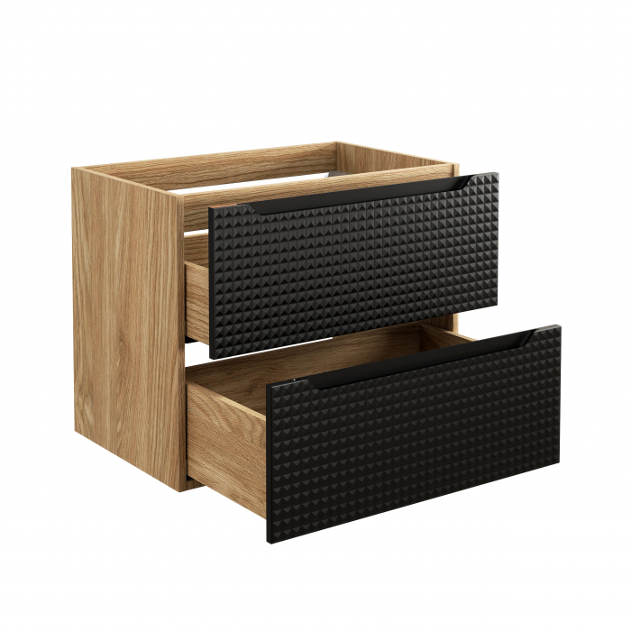 Masca lavoar baie 70 cm LUXOR BLACK 2 sertare 82-70-2S COMAD [3]