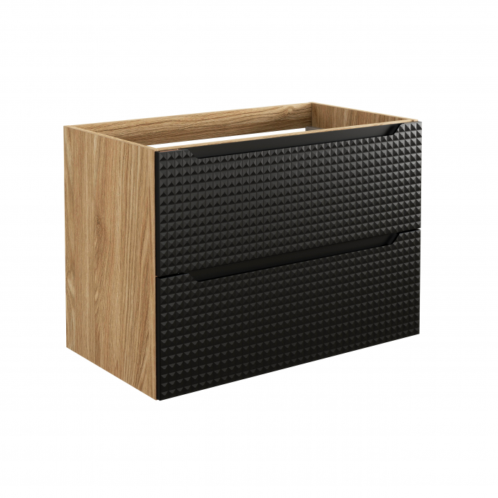 Masca lavoar baie 80 cm LUXOR BLACK 2 sertare 82-80-2S COMAD [1]