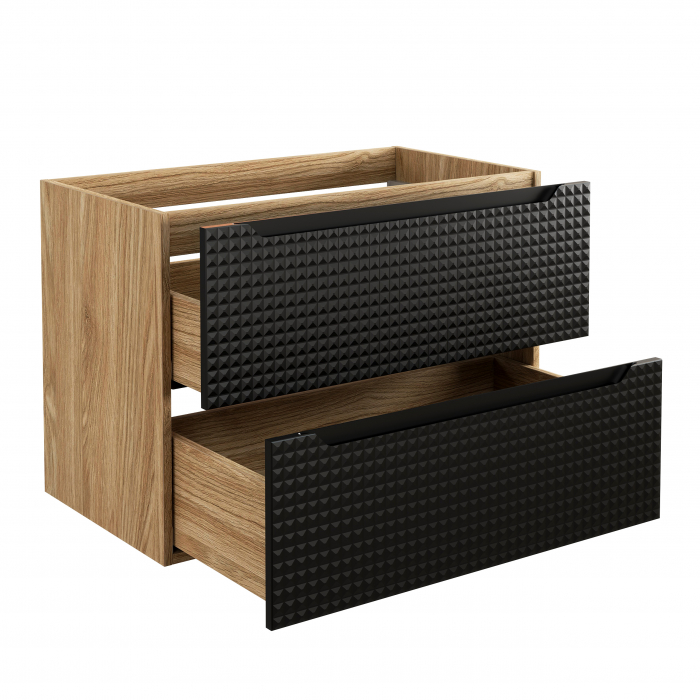Masca lavoar baie 80 cm LUXOR BLACK 2 sertare 82-80-2S COMAD [3]