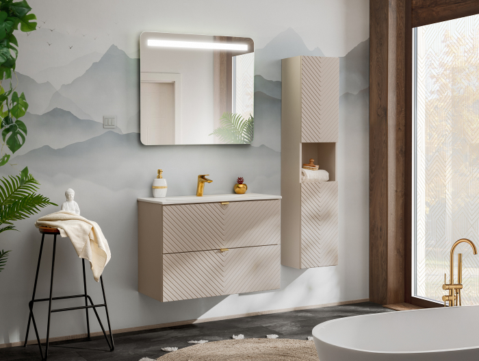Masca lavoar baie 80 cm VIVA CASHMERE 2 sertare 82-80-2S COMAD [5]