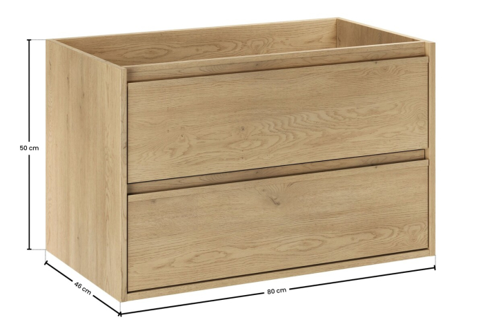 Masca lavoar 80cm 2 sertare Viola Cremona Stejar Cremona VIOLA CREMONA 82-80-46-2S COMAD [5]
