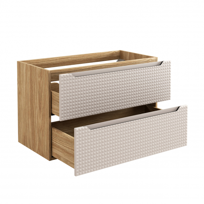 Masca lavoar baie 90 cm LUXOR BEIGE, 2 sertare, cod 82-90-2S COMAD [3]
