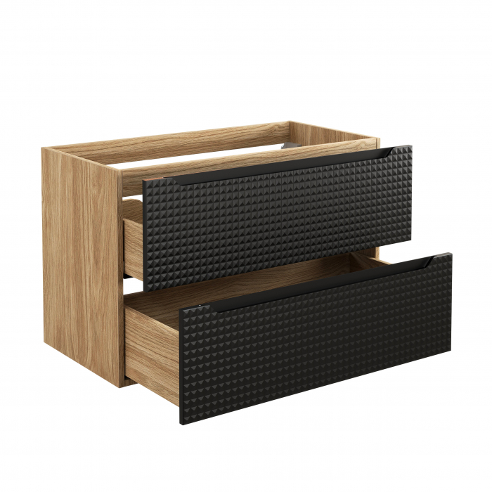 Masca lavoar baie 90 cm Luxor Black 2 sertare 82-90-2S COMAD [3]