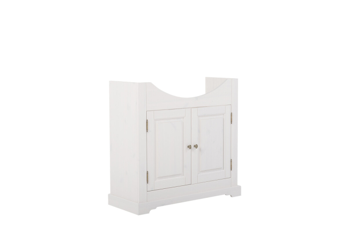 Masca lavoar baie 85 cm, lemn masiv alb, design vintage, COMAD [2]