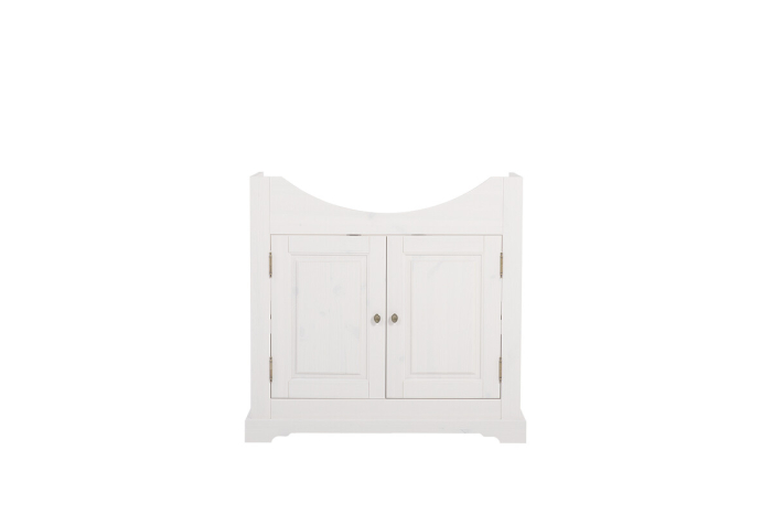 Masca lavoar baie 85 cm, lemn masiv alb, design vintage, COMAD [1]