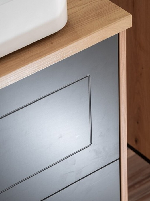 Masca lavoar suspendata baie 60 cm MDF gri grafit mat/stejar Madera Grey COMAD [5]
