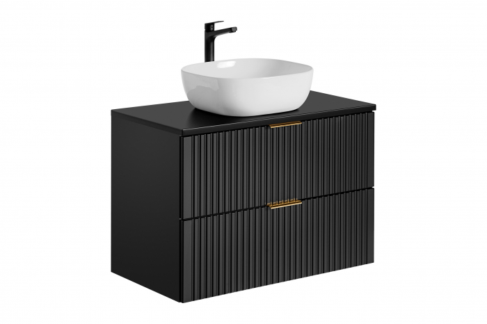 Masca lavoar suspendata baie Adel Black, 60/80 cm, MDF riflat + PAL, culoare negru, COMAD [5]