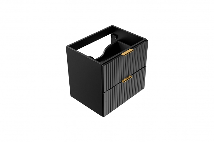 MASCA LAVOAR SUSPENDATA BAIE, 60/80 CM, ADEL BLACK, MDF RIFLAT + PAL, CULOARE NEGRU, COMAD [13]