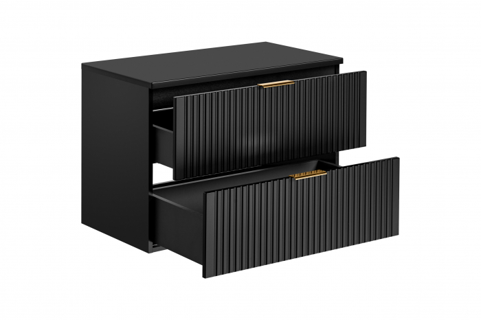 Masca lavoar suspendata baie Adel Black, 60/80 cm, MDF riflat + PAL, culoare negru, COMAD [8]