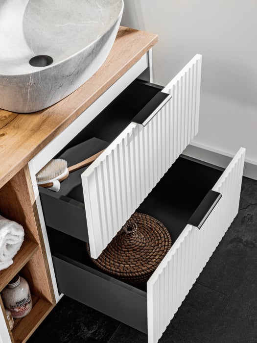 MASCA LAVOAR SUSPENDATA ADEL WHITE, 60/80 CM, MDF RIFLAT + PAL, CULOARE ALB - COMAD [5]