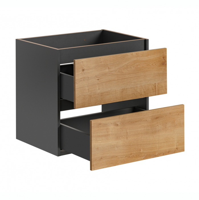 Masca lavoar baie suspendata 60 cm, stejar/gri grafit, Monako COMAD [2]