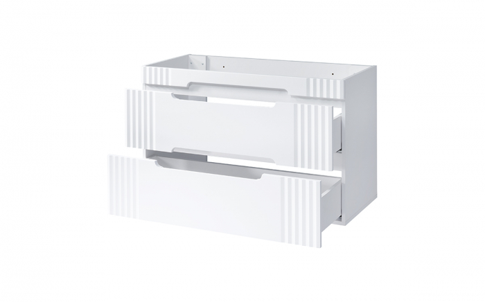 Masca lavoar suspendata baie, diferite dimensiuni, Fiji White, MDF alb Comad [2]