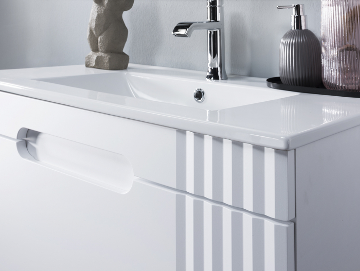 Masca lavoar suspendata baie, diferite dimensiuni, Fiji White, MDF alb Comad [12]