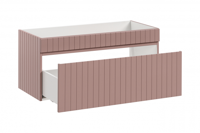 MASCA LAVOAR SUSPENDATA BAIE, 100 CM, MDF RIFLAT, CULOARE ROSE, MODEL ICONIC ROSE, COMAD [4]