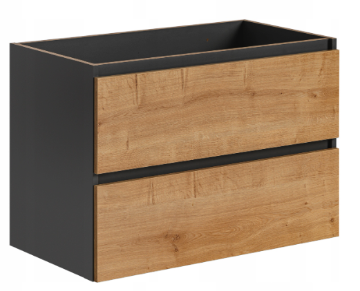 MASCA LAVOAR SUSPENDATA BAIE 80 CM MONAKO GREY OAK, GRI CU STEJAR COMAD [1]