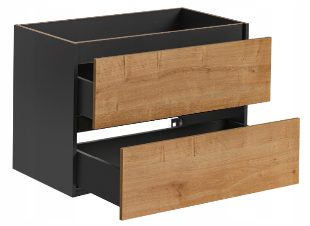 MASCA LAVOAR SUSPENDATA BAIE 80 CM MONAKO GREY OAK, GRI CU STEJAR COMAD [2]