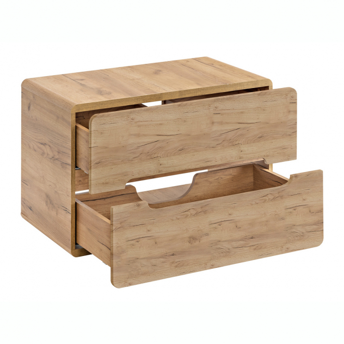 Masca lavoar suspendata baie 80 cm, MDF stejar, pt lavoar aplicat, Aruba Craft - COMAD [2]