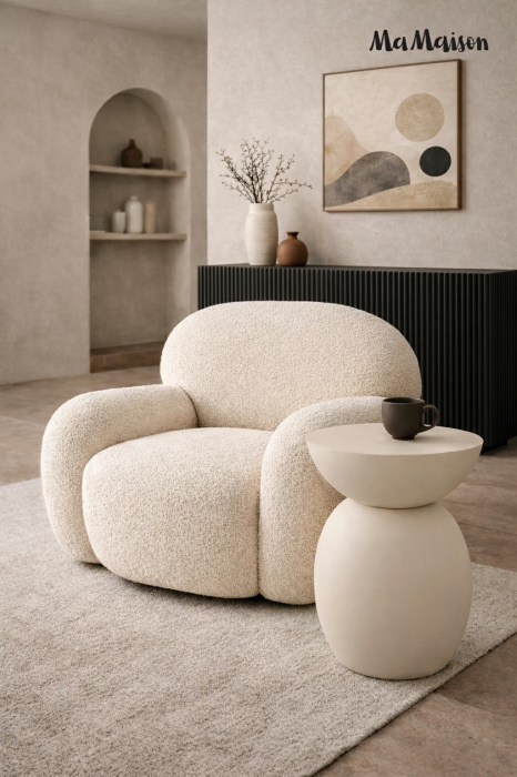 Măsuță Arene 39 38,5x38,5x49 cm, MDF Bej - MaMaison [5]