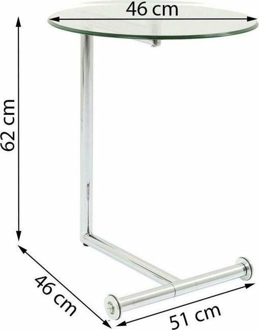 Măsuță Auxiliară Easy Living 51x46x62 cm, Sticlă Transparent - Kare Design [9]