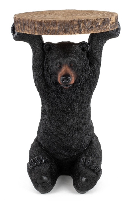 Măsuță Bear 40x40x53 cm, Plastic Negru - Kare Design [2]