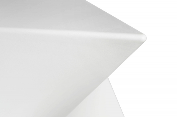 Masuta cafea design futurist alba/neagra Konnor, polipropilena, PC-053.WHITE - King [3]