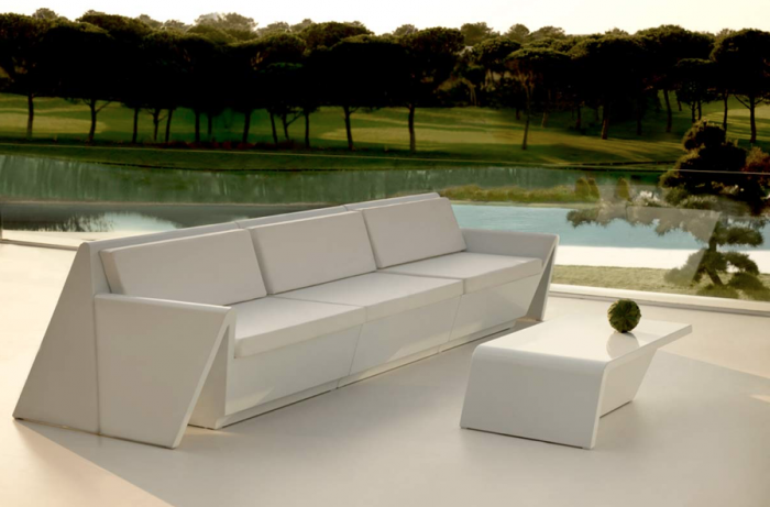 Masuta cafea exterior iluminare LED Rest 106x56x30 cm, design modern, 53007 - Vondom [33]