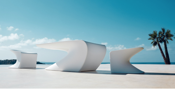 Masuta cafea exterior Wing 116x79x46 cm cu iluminare LED, polipropilena, design modern, 53035 - Vondom [3]