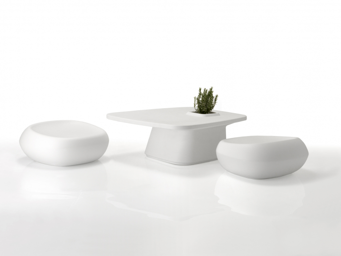 Masuta cafea iluminare LED Noma 118x100x44 cm polipropilena, loc frapiera, 45115A - Vondom [5]