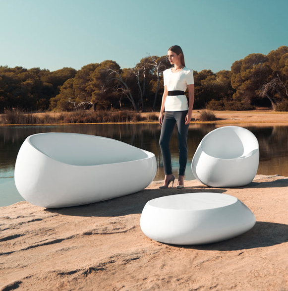 Masuta cafea iluminare LED Stone, diverse finisaje, 87x83x25 cm, design modern, 55007 - Vondom [34]