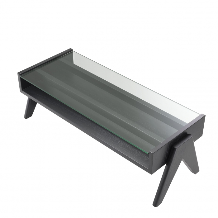 Masuta cafea lux Lionnel 120x46 cm din lemn maro/negru si sticla | Eichholtz - 114744 [3]