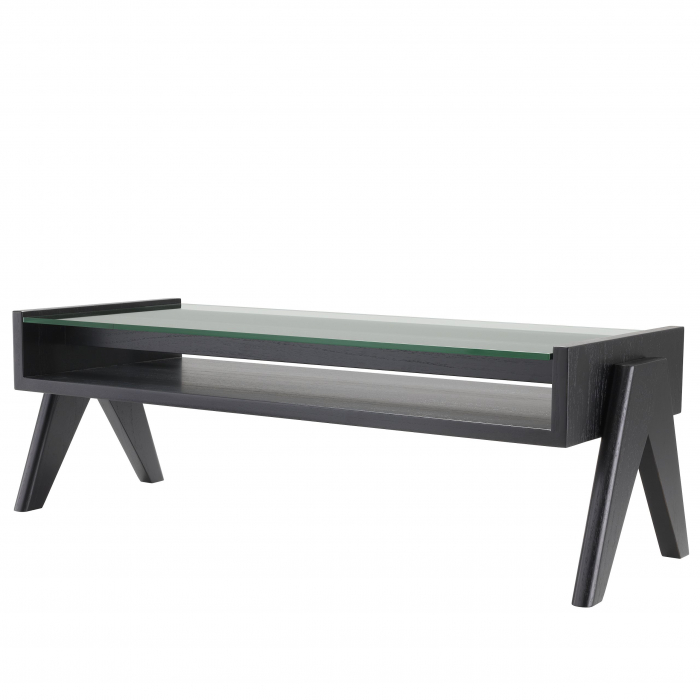 Masuta cafea lux Lionnel 120x46 cm din lemn maro/negru si sticla | Eichholtz - 114744 [2]