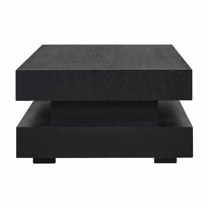 Masuta cafea neagra dreptunghiulara Kelda premium, 80x150 cm, din furnir stejar, 6506 BLACK - Richmond Interiors [2]