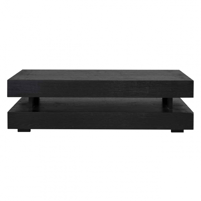 Masuta cafea neagra dreptunghiulara Kelda premium, 80x150 cm, din furnir stejar, 6506 BLACK - Richmond Interiors [4]