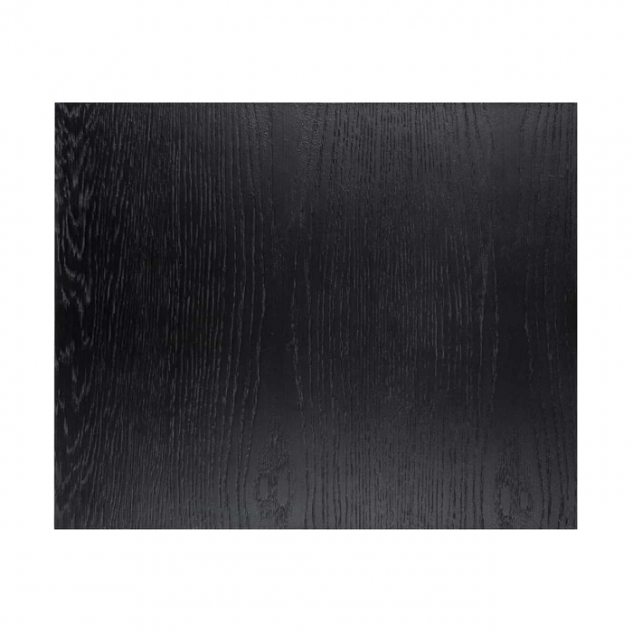 Masuta cafea pentru canapea Kelda 55x45 cm lemn negru furnir stejar/baza metalica, 6519 BLACK - Richmond Interiors [3]