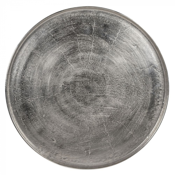 Masuta cafea premium argintie rotunda Iva, Ø 70 cm, din aluminiu cu baza din metal, 825028 - Richmond Interiors [2]