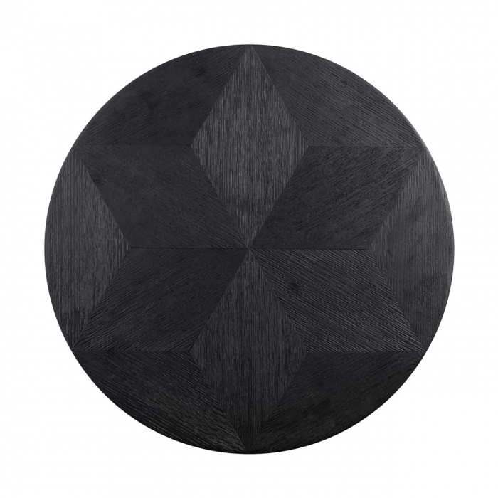 Masuta cafea premium neagra stejar Dargo  Ø58,5 cm, forma rotunda, 7552 - Richmond Interiors [3]