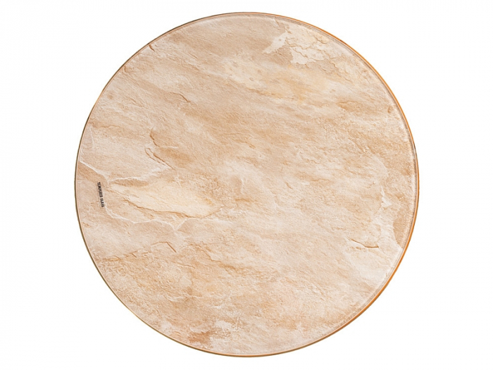 Masuta cafea rotunda Platino 43x43 cm, auriu/blat imitatie marmura, FORTUNACMAZL - Signal [2]