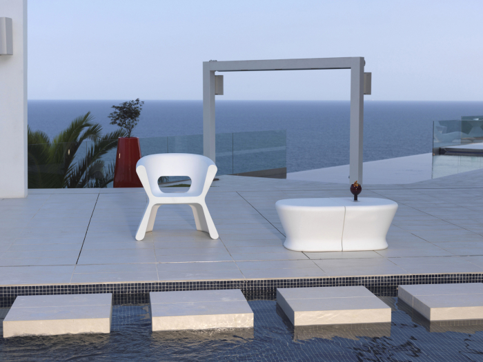 Masuta cafea/taburet exterior iluminare LED Pal 60x53x40 cm, rasina din polietilena, design modern, 51006 - Vondom [11]
