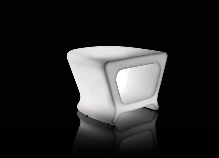 Masuta cafea/taburet exterior iluminare LED Pal 60x53x40 cm, rasina din polietilena, design modern, 51006 - Vondom [26]