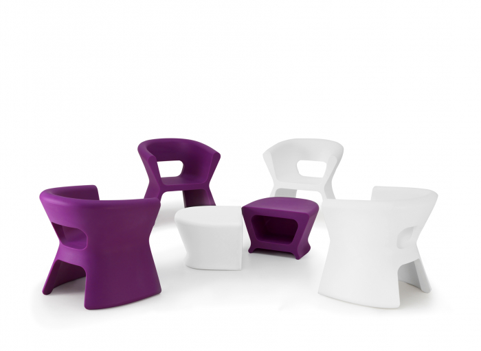 Masuta cafea/taburet exterior iluminare LED Pal 60x53x40 cm, rasina din polietilena, design modern, 51006 - Vondom [13]