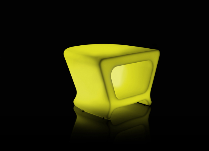 Masuta cafea/taburet exterior iluminare LED Pal 60x53x40 cm, rasina din polietilena, design modern, 51006 - Vondom [25]