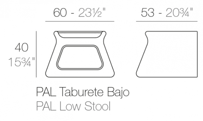 Masuta cafea/taburet exterior iluminare LED Pal 60x53x40 cm, rasina din polietilena, design modern, 51006 - Vondom [10]