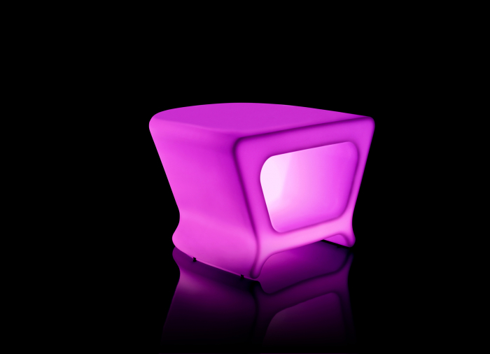 Masuta cafea/taburet exterior iluminare LED Pal 60x53x40 cm, rasina din polietilena, design modern, 51006 - Vondom [22]